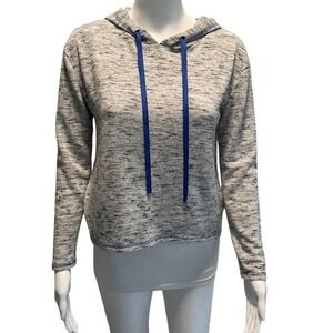 Juicy Couture Cropped‎ Hoodie Gray Blue Drawstring Lightweight Size S